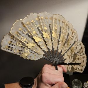 Indonesian Buffalo Vellum Holding hand fan